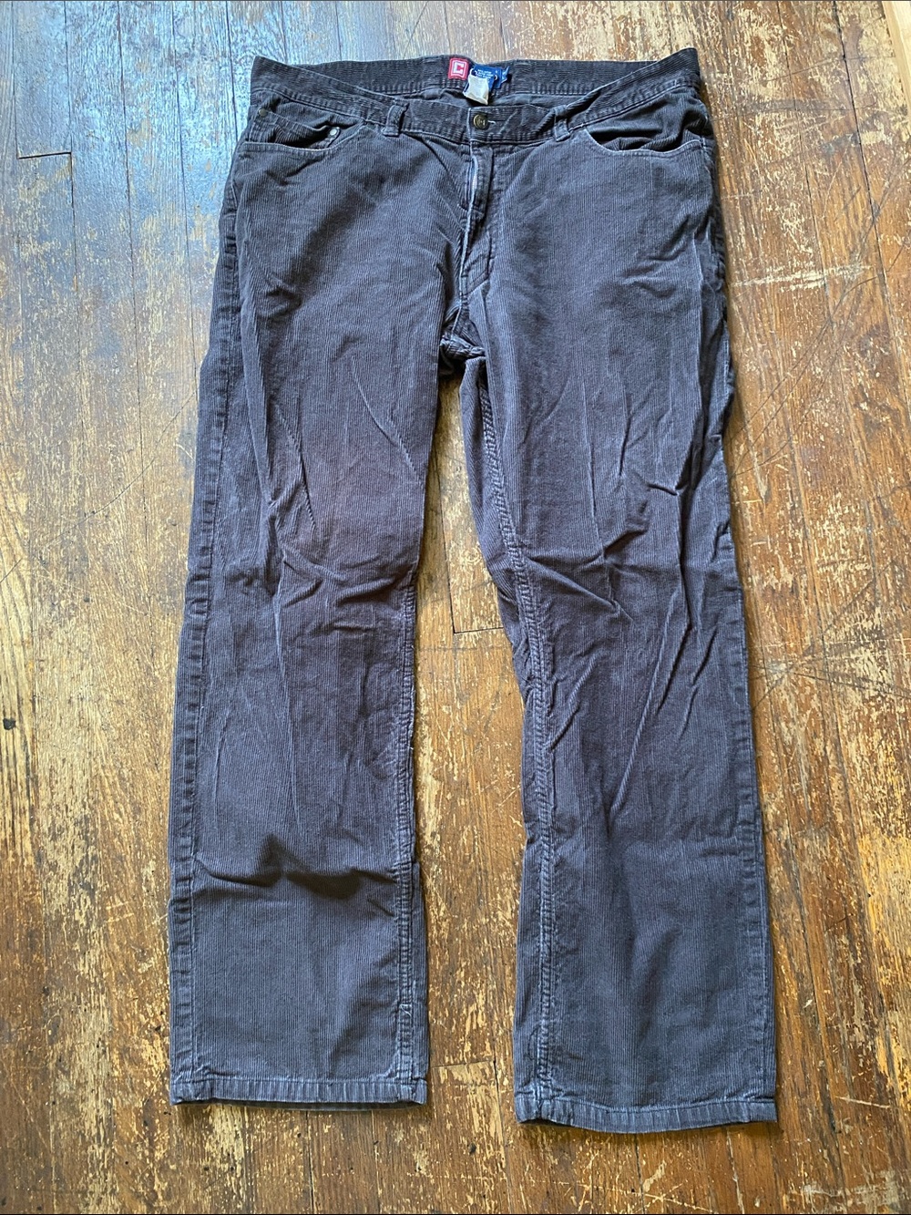 Chaps Corduroy Pants Chocolate Brown Size 38x34